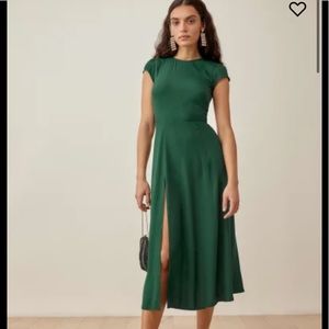 Reformation Gavin Dress Emerald AUTHENTIC